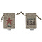 Stars and Stripes Small Burlap Gift Bag - Front & Back (Personalized)