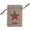 Stars and Stripes Small Burlap Gift Bag - Front