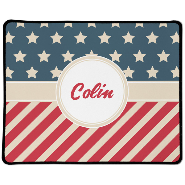 Custom Stars and Stripes Large Gaming Mouse Pad - 12.5" x 10" (Personalized)