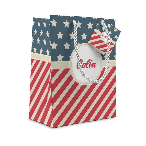 Custom Stars and Stripes Small Gift Bag (Personalized)