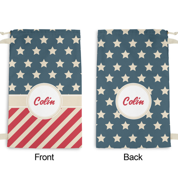 Stars and Stripes Small Laundry Bag - Front & Back View