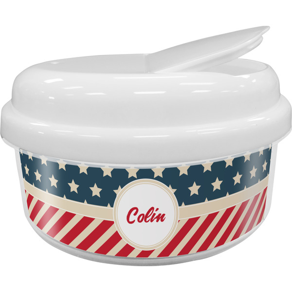 Custom Stars and Stripes Snack Container (Personalized)