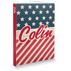 Stars and Stripes Softbound Notebook - 5.75" x 8" (Personalized)