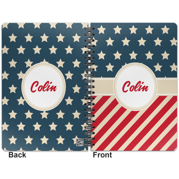 Stars and Stripes Spiral Journal 7 x 10 - Apvl