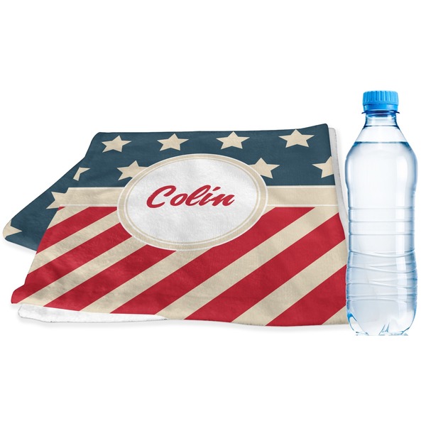 Custom Stars and Stripes Sports & Fitness Towel (Personalized)