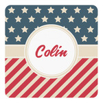 Stars and Stripes Square Decal - XLarge (Personalized)