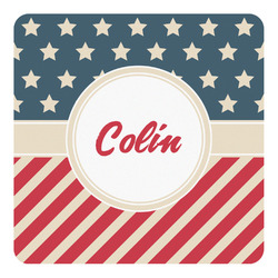 Stars and Stripes Square Decal (Personalized)