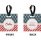 Stars and Stripes Square Luggage Tag (Front + Back)