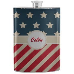 Stars and Stripes Stainless Steel Flask (Personalized)