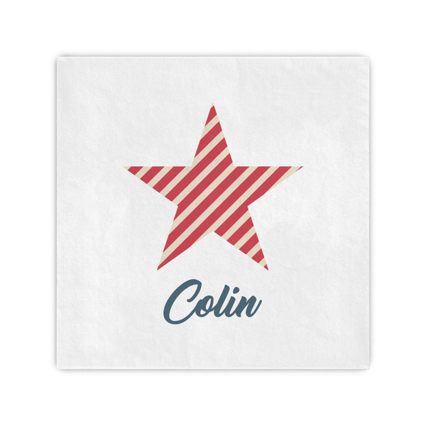 Custom Stars and Stripes Standard Cocktail Napkins (Personalized)