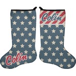 Stars and Stripes Holiday Stocking - Double-Sided - Neoprene (Personalized)