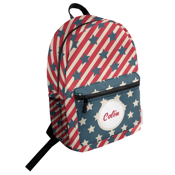 Custom Stars and Stripes Student Backpack (Personalized)