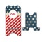 Stars and Stripes Stylized Phone Stand - Front & Back - Large