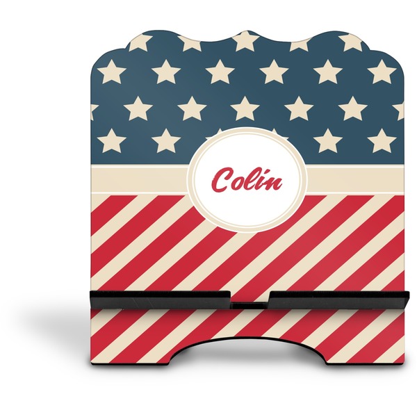 Stars and Stripes Stylized Tablet Stand - Front without iPad