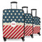 Stars and Stripes 3 Piece Luggage Set - 20" Carry On, 24" Medium Checked, 28" Large Checked (Personalized)