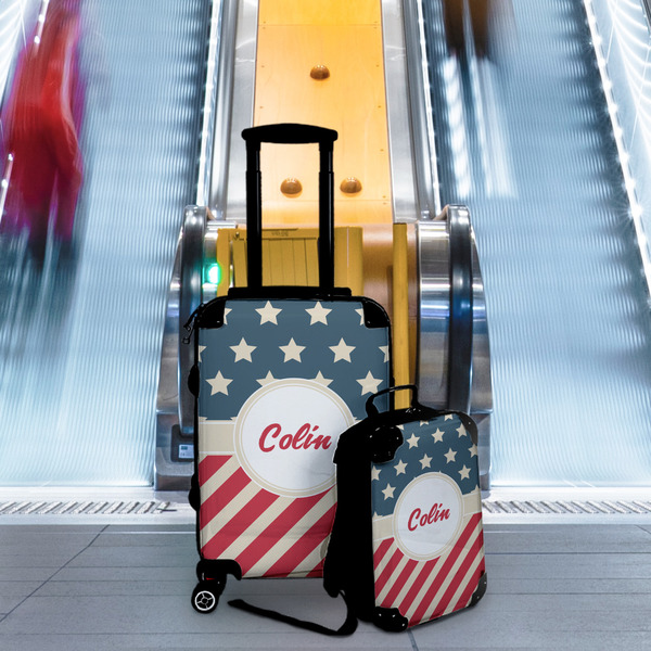 Stars and Stripes Suitcase Set 4 - IN CONTEXT
