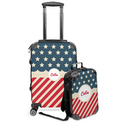 Stars and Stripes Kids 2-Piece Luggage Set - Suitcase & Backpack (Personalized)