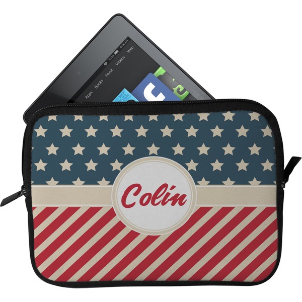 Custom Stars and Stripes Tablet Case / Sleeve (Personalized)