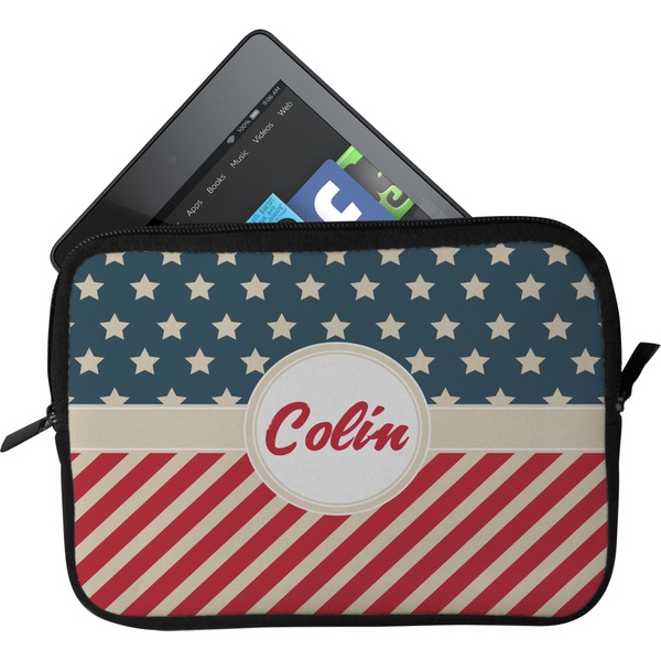 Custom Stars and Stripes Tablet Case / Sleeve - Small (Personalized)