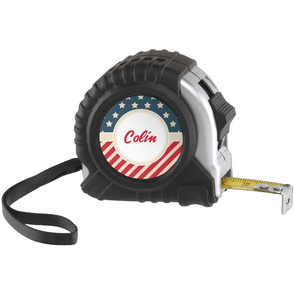 Custom Stars and Stripes Tape Measure (25 ft) (Personalized)