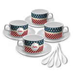 Stars and Stripes Tea Cup - Set of 4 (Personalized)
