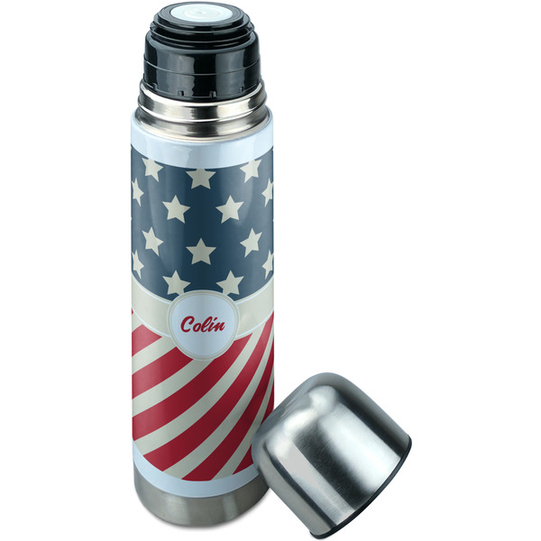 Stars and Stripes Thermos - Lid Off