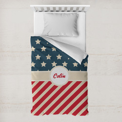 Stars and Stripes Toddler Duvet Cover w/ Name or Text