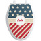 Stars and Stripes Toilet Seat Decal - Elongated (Personalized)