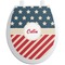 Stars and Stripes Toilet Seat Decal (Personalized)