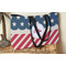 Stars and Stripes Tote w/Black Handles - Lifestyle View