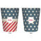 Stars and Stripes Trash Can White - Front and Back - Apvl