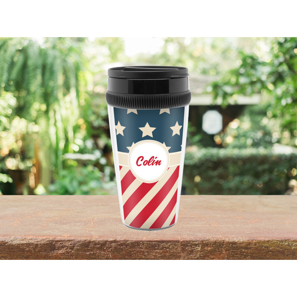 Stars and Stripes Travel Mug Lifestyle (Personalized)