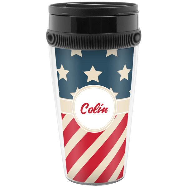 Custom Stars and Stripes Acrylic Travel Mug without Handle (Personalized)