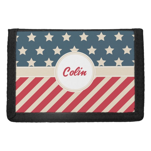 Custom Stars and Stripes Trifold Wallet (Personalized)