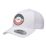 Stars and Stripes Trucker Hat - White (Personalized)