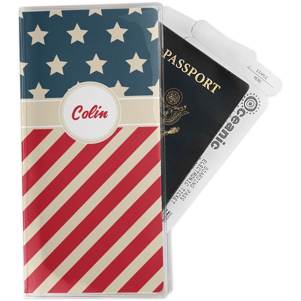 Custom Stars and Stripes Travel Document Holder