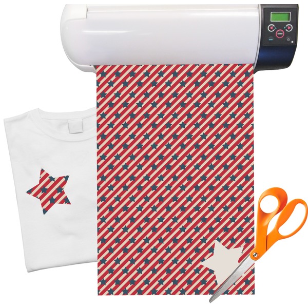 Custom Stars and Stripes Heat Transfer Vinyl Sheet (12"x18")