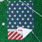 Stars and Stripes Waffle Weave Golf Towel - In Context