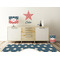 Stars and Stripes Wall Graphic Decal Wooden Desk