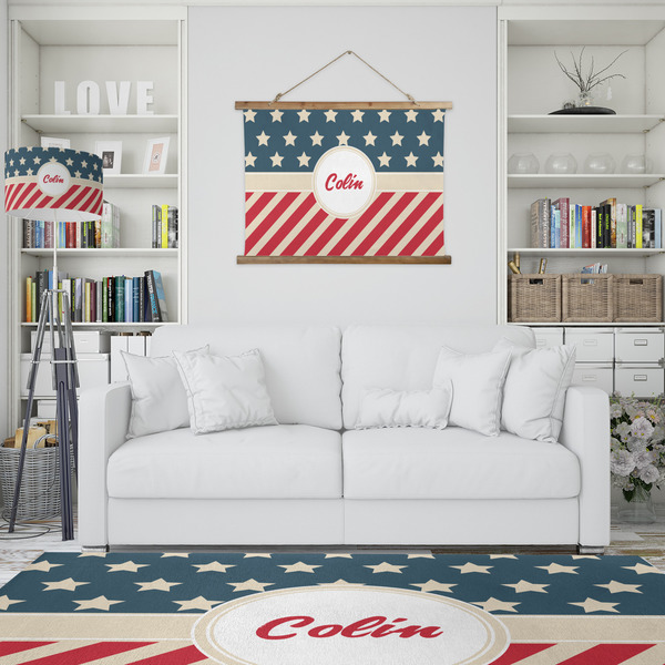 Stars and Stripes Wall Hanging Tapestry - IN CONTEXT
