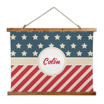 Stars and Stripes Wall Hanging Tapestry - Wide (Personalized)