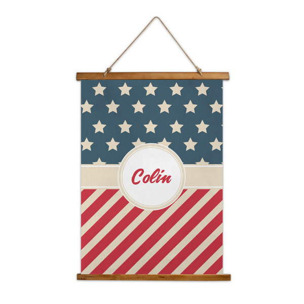 Custom Stars and Stripes Wall Hanging Tapestry - Tall (Personalized)