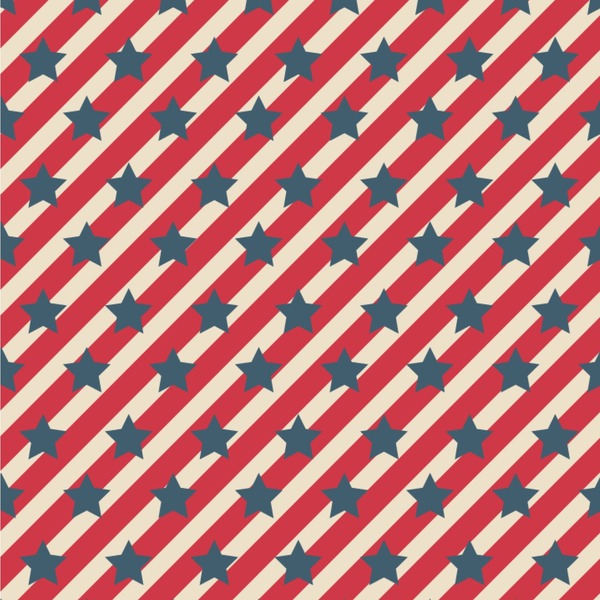 Custom Stars and Stripes Wallpaper & Surface Covering (Water Activated 24"x 24" Sample)