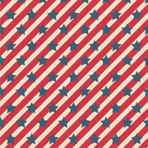 Custom Stars and Stripes Wallpaper & Surface Covering (Water Activated 24"x 24" Sample)