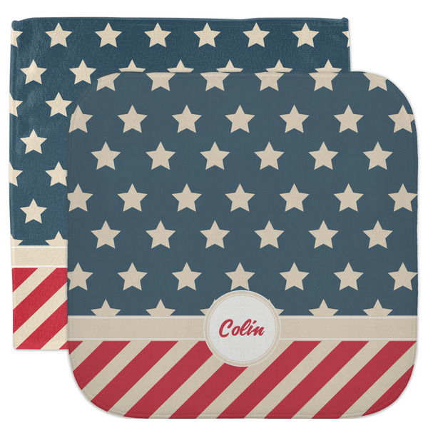 Custom Stars and Stripes Facecloth / Wash Cloth (Personalized)