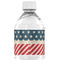 Stars and Stripes Water Bottle Label - Back View