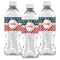 Stars and Stripes Water Bottle Labels - Front View