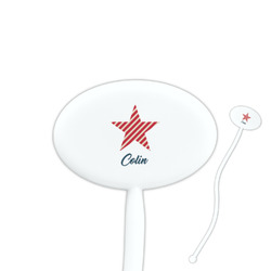 Stars and Stripes Oval Plastic Stir Sticks (Personalized)