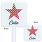 Stars and Stripes White Plastic Stir Stick - Double Sided - Approval