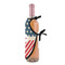 Stars and Stripes Wine Bottle Apron - DETAIL WITH CLIP ON NECK